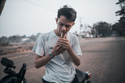 Young man playing guitar