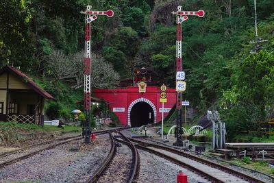 Train on railroad track