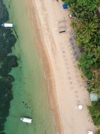 High angle view of beach