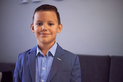 Portrait of boy smiling