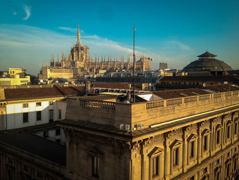 Buildings against sky in city