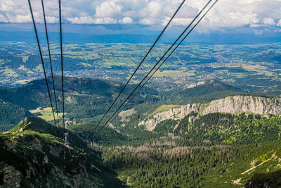 High angle view of landscape against sky