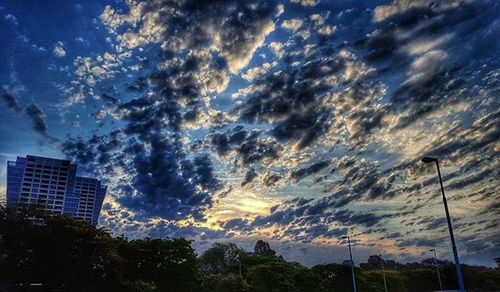 Low angle view of cloudy sky