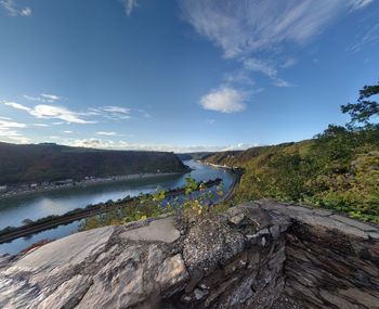 Scenic view of river against sky