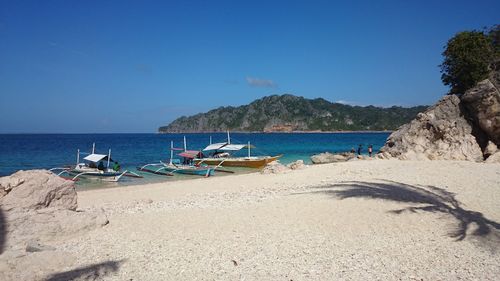 Boats in sea