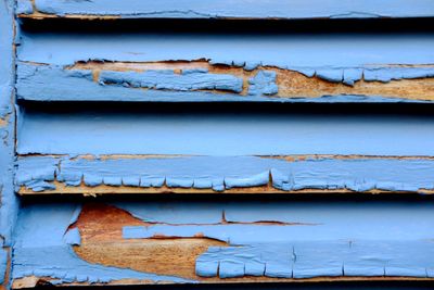 Detail shot of peeled wooden wall