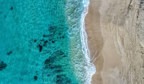 High angle view of beach