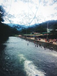 People in river