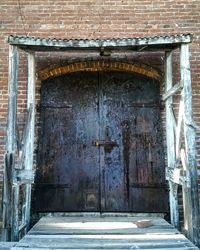 Entrance of abandoned building