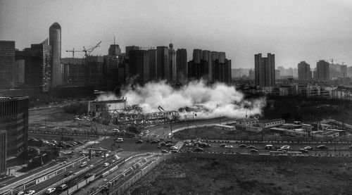 City skyline against sky