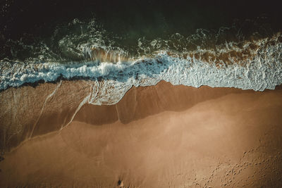 Algarve beach from aerial view