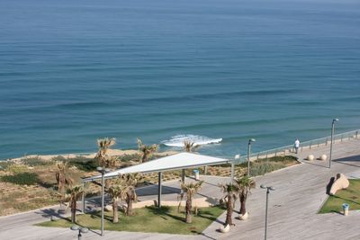 View of sea against clear sky