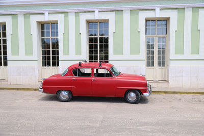 Vintage car on street