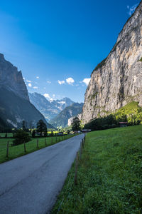 Landscape and nature between lauterbrunnen and strechelberg, switzerland