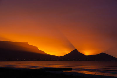 Sunset near cape town, south africa