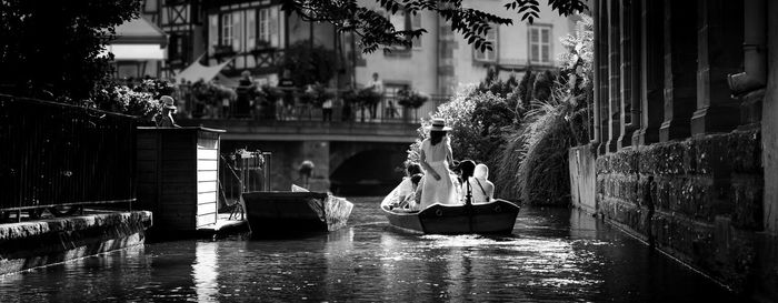 Tourist boat at colmar canals