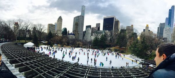 Tourists in park