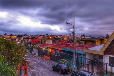 Road against cloudy sky