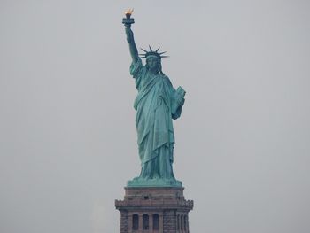 Low angle view of statue of liberty