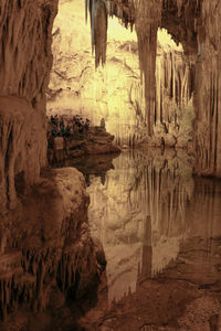 Rock formations in cave