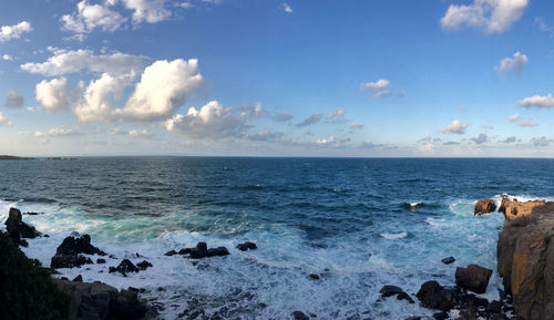 Panoramic view of sea against sky