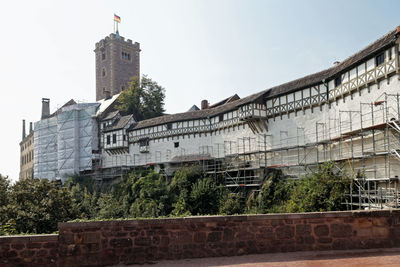 Low angle view of building against sky