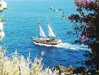 Boats in sea