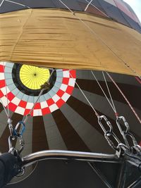 Low angle view of hot air balloon