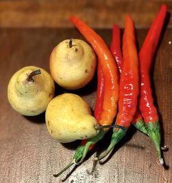 Close-up of vegetables on table