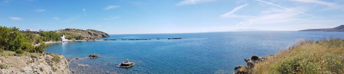 Panoramic view of sea against sky