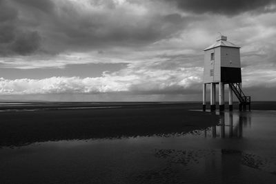 Watch tower in black and white