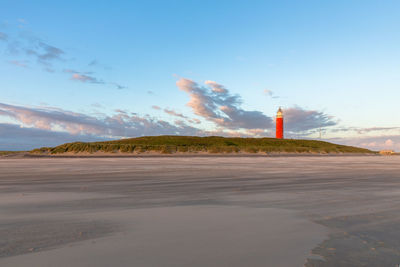 View of lighthouse at sunset