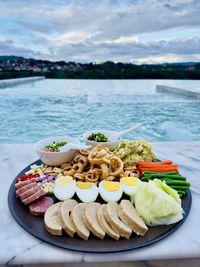 Close-up of food on table