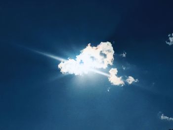 Low angle view of vapor trail in sky