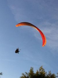 Low angle view of parachute