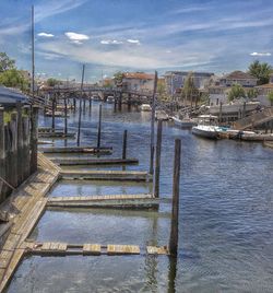 Scenic view of water against sky