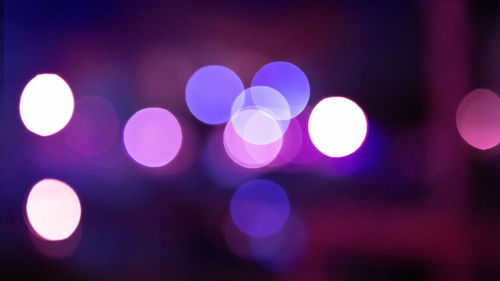 Defocused image of illuminated lights
