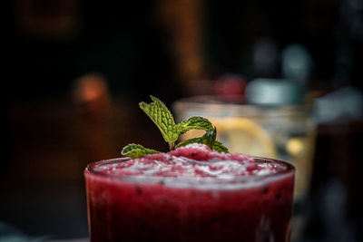 Close-up of drink on table