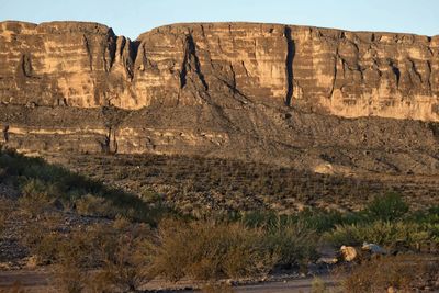 Rock formations on mountain