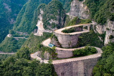 Heaven linking avenue on tianmen mountain, china