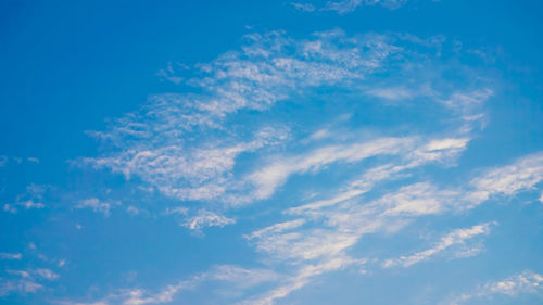 Low angle view of clouds in sky