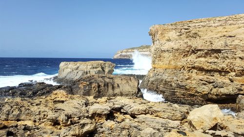 Rock formations at seaside