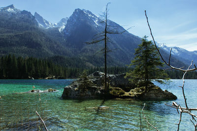 Scenic view of mountain against sky