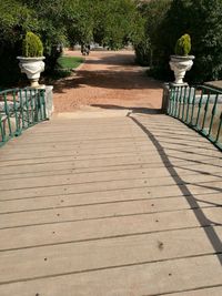 View of empty footpath