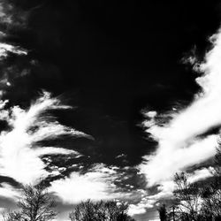 Low angle view of cloudy sky