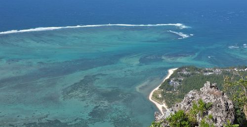 High angle view of sea
