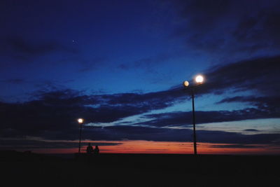 Scenic view of moon in sky at night