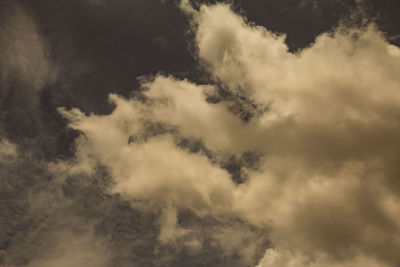 Low angle view of clouds in sky