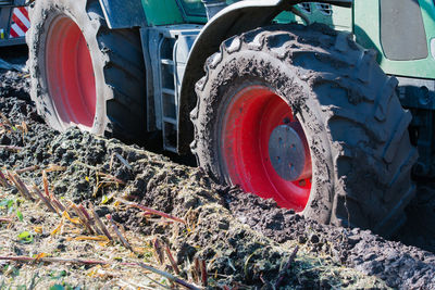 Close-up of tire