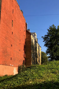 Building against clear blue sky